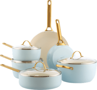 GreenPan Padova Reserve Cookware Set 10-piece Light Blue