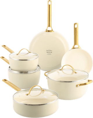 GreenPan Padova Reserve Cookware Set 10-piece Cream White