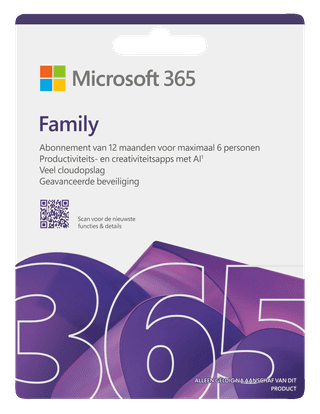 Microsoft 365 Famille NL Abonnement 1 An