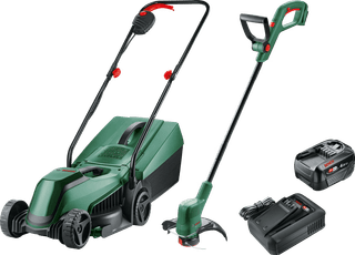Bosch EasyMower 18V-32-200 + Bosch Easygrasscut 18 + Bosch Starterset 18V 4,0 Ah