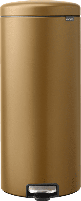 Brabantia NewIcon Pedal Trash Can 30L Warm Brass