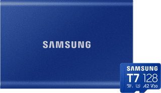 Samsung T7 Portable SSD 2TB Blue + Samsung MicroSDXC T7 128GB 170MB/s