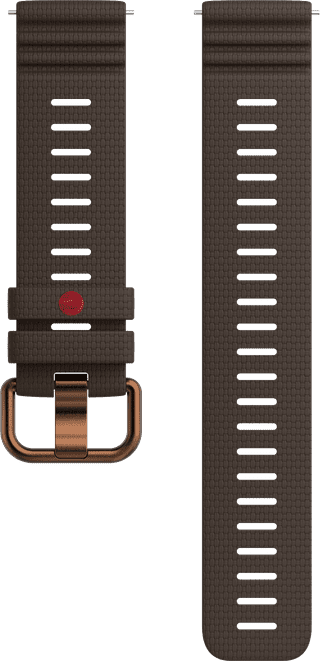 Polar Siliconen Bandje Bruin 22mm