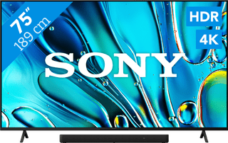 Sony Bravia 3 75" 4K Led (2025) + Sony HT-S2000 Zwart