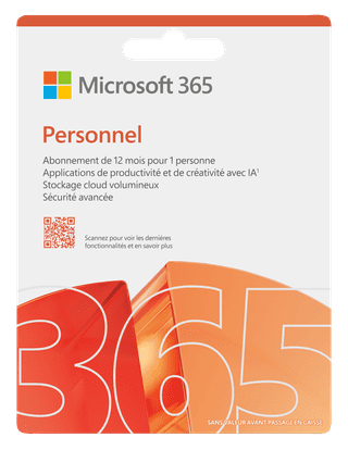 Microsoft 365 Personal Subscription 1 Year FR