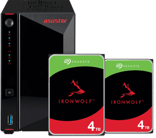 ASUSTOR AS5402T + Seagate Ironwolf 8TB (2x4TB)