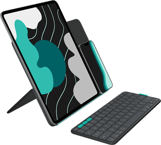 Logitech Flip Folio iPad Pro (2024) / iPad Air (2026/2025) 13 inch Toetsenbord Hoes QWERTY