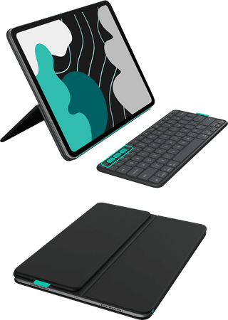 Logitech Flip Folio iPad Pro (2024) / iPad Air (2026/2025) 13 inch Toetsenbord Hoes QWERTY