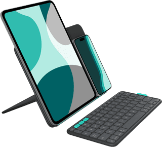 Logitech Flip Folio iPad Pro (2025) / iPad Air (2026) 11 inch Toetsenbord Hoes QWERTY