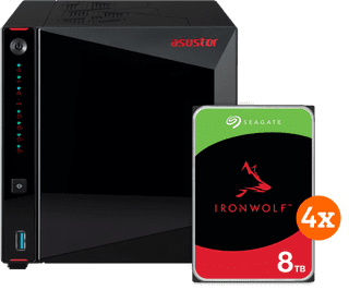 ASUSTOR AS5404T + Seagate Ironwolf 32TB (4x8TB)