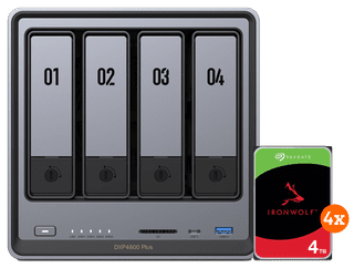 UGREEN NASync DXP4800 Plus + Seagate IronWolf 4TB 4-pack