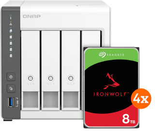 QNAP TS-433-4G + Seagate IronWolf 32TB (4x 8TB)