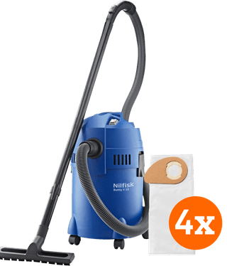 Nilfisk Buddy II 18 + Nilfisk Stofzakken voor Buddy II (4x)