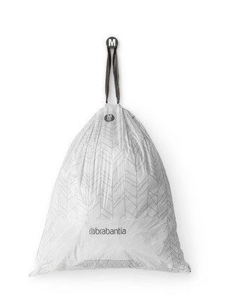 Brabantia Bo Pedal Bin 60L White + Trash Bags (120 units)