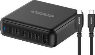 Sitecom 200W GaN Power Delivery Wall Charger + Sitecom USB-C to USB-C Cable 2m