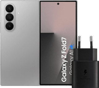 Samsung Galaxy Z Fold 7 256GB Silver 5G + Samsung Charger 25W Black