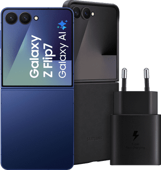 Samsung Galaxy Z Flip 7 256GB Blauw 5G + Accessoirepakket