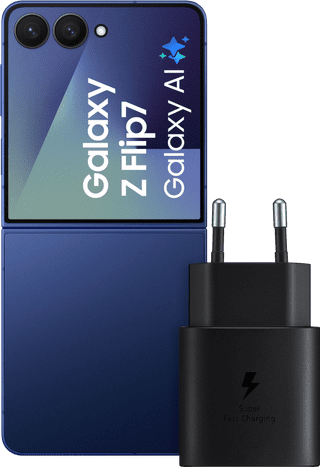Samsung Galaxy Z Flip 7 512GB Blue 5G + Samsung Charger 25W Black