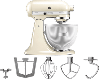 KitchenAid Artisan Mixer 5KSM125 Amandelwit + IJsbereider
