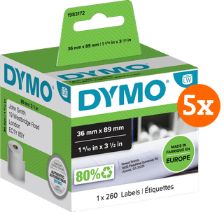 DYMO LabelWriter Address Label 36x89mm 5-pack