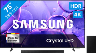 Samsung 75" Crystal UHD U8070F 4K (2025) + Samsung HW-B66CF (2025)