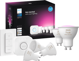 Philips Hue White and Color GU10 Starter Pack - 5 lampen + Bridge + Dimmer