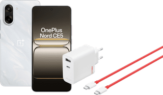 OnePlus Nord CE 5 128GB Wit 5G + OnePlus SuperVOOC Oplader 80W met 2 Poorten + Usb C kabel