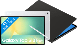 Samsung Galaxy Tab S10 FE Plus 13.1 inches 128GB WiFi Silver + BlueBuilt Book Case Black