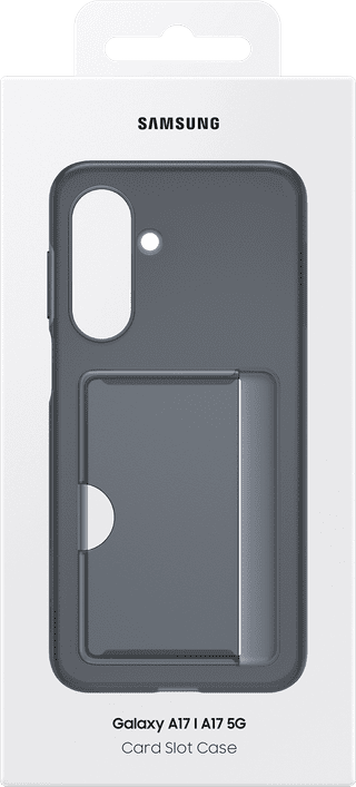 Samsung Galaxy A17 Card Slot Back Cover Zwart