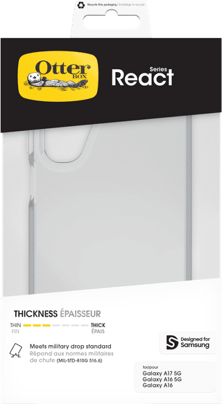 OtterBox React Samsung Galaxy A17 Back Cover Transparent