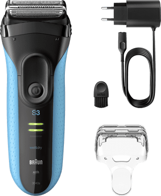 Braun Series 3+ 3040S Blauw