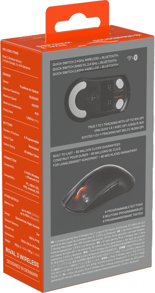 SteelSeries Rival 3 Gen 2 Draadloze Gaming Muis Zwart