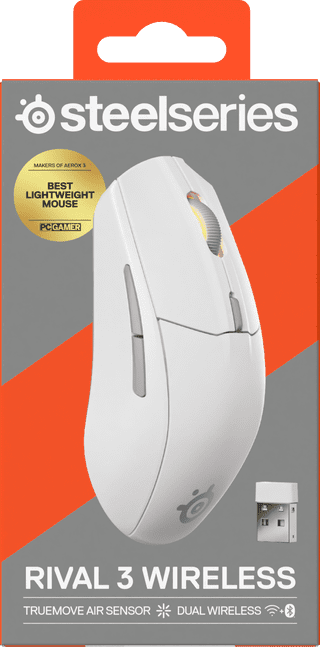 SteelSeries Rival 3 Gen 2 Draadloze Gaming Muis Wit
