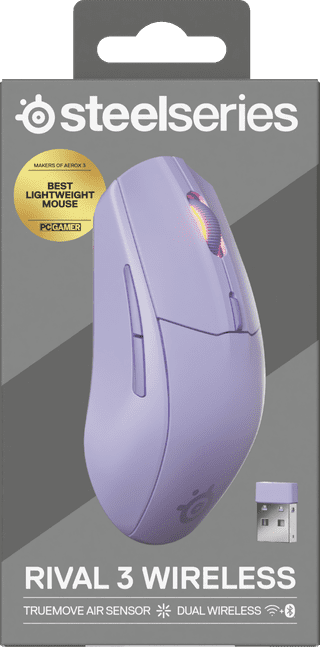 SteelSeries Rival 3 Gen 2 Draadloze Gaming Muis Lavendel