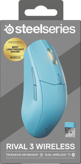 SteelSeries Rival 3 Gen 2 Draadloze Gaming Muis Aqua