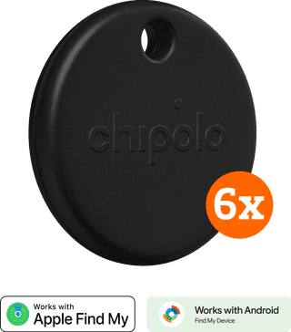 Chipolo POP 6-Pack Zwart