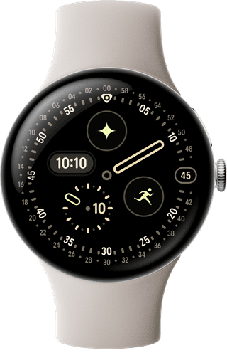 Google Pixel Watch 4 Zilver/Crème 45 mm