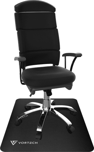 Vortech Pro Gamestoel Zwart + Vloermat