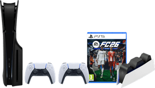 PS5 Slim Disc Edition + FC 26 + Covers Zwart + Extra Controller Wit + Oplaadstation