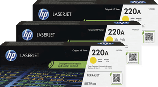 HP 220A LaserJet Toner Cartridge Yellow (3 units)