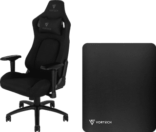 Vortech Pro Gamestoel Zwart + Vloermat