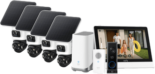 EufyCam S4 4-Pack + HomeBase 3 + Video Doorbell E340 + Smart Display E10
