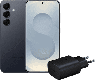 Samsung Galaxy S25 128GB Zilver 5G + Samsung Oplader 25 Watt Zwart