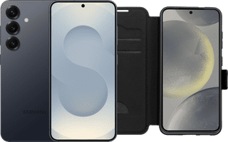 Samsung Galaxy S25 256GB Silver 5G + BlueBuilt Book Case Black