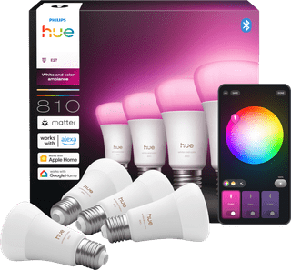 Philips Hue A60 White and Color E27 810lm 4-pack