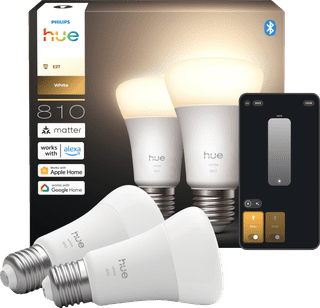 Philips Hue A60 White E27 800lm 2-pack
