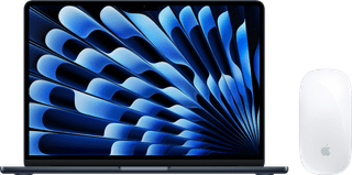 Apple MacBook Air 13 inch (2025) M4 (10/8) 16GB/256GB Middernacht QWERTY + Magic Mouse