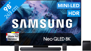 Samsung 98" Neo QLED QN990F 8K (2025) + Samsung HW-Q930F Zwart