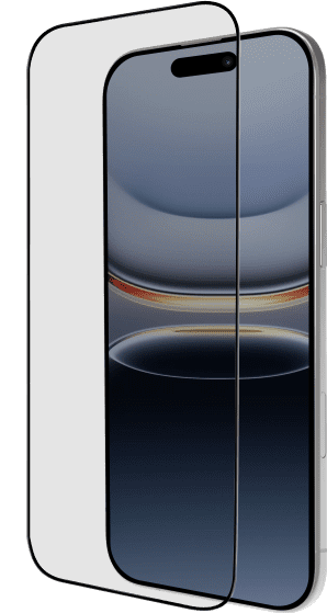 BlueBuilt Back Cover iPhone Air Transparent + BlueBuilt iPhone Air Screen Protector Glass