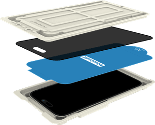 BlueBuilt Back Cover iPhone 17 Pro Zwart + Privacy Filter Screenprotector Duo Pack